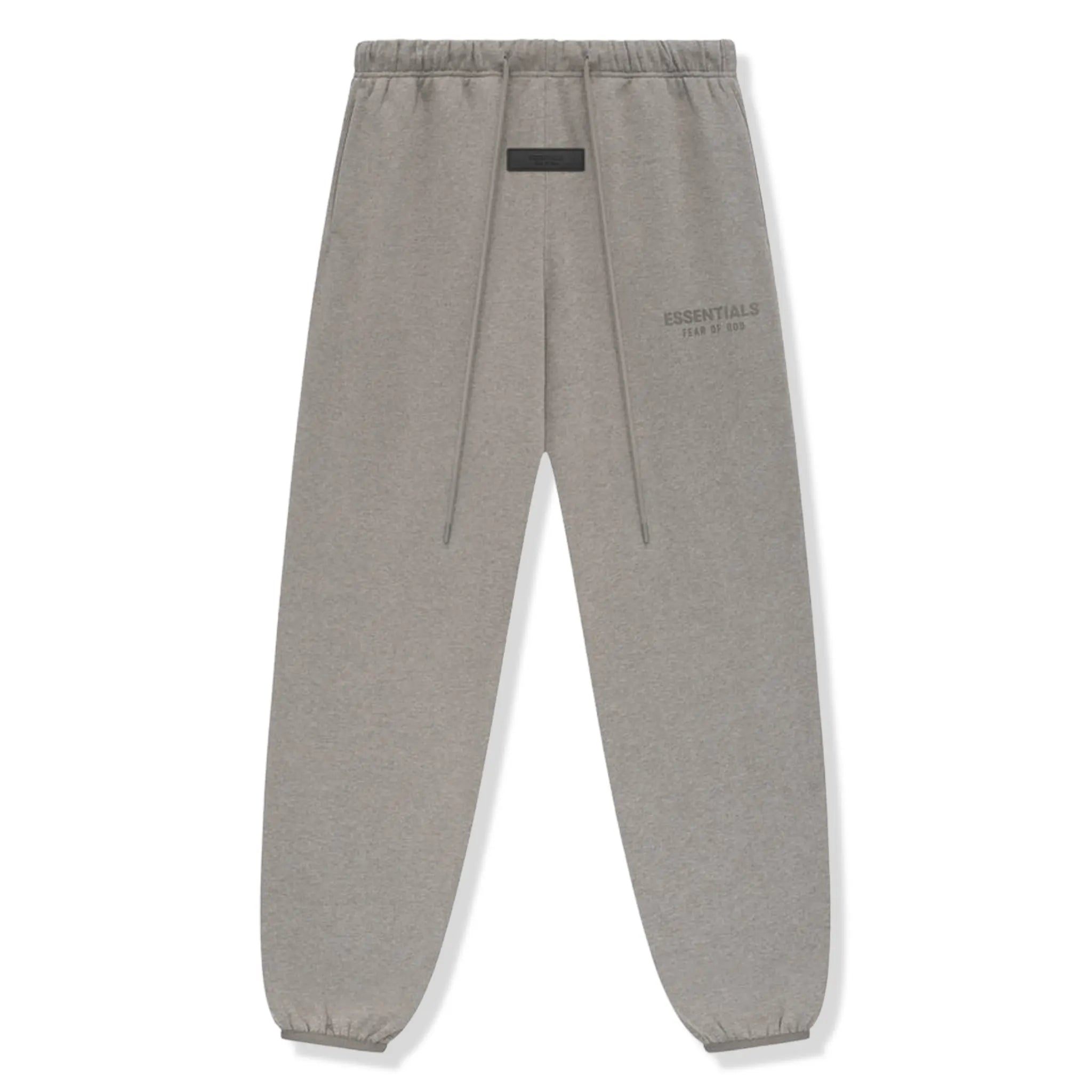 Front View of Fear Of God Essentials Core Collection Heather Grey Sweatpants (SS24) 130SU242021F